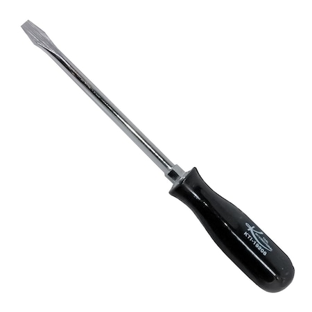 K-Tool International Slotted Screwdriver, w/Black Handle, 6" KTI-19206